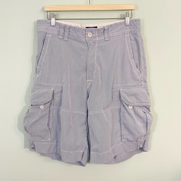 Polo Ralph Lauren Other - Polo Ralph Lauren Men's Blue Striped Cargo Shorts Size 33
